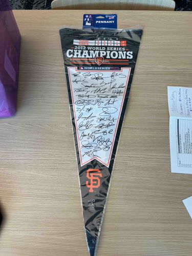 2012 World Series Champions San Francisco Giants Team Autographed Pennant