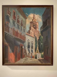 Street Scene Painting by Manuel Leal