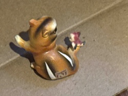 Vintage Squirrel and Baby Figurine