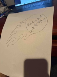 Flame Baseball Drawing