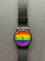 Pride Flag Face Wristwatch