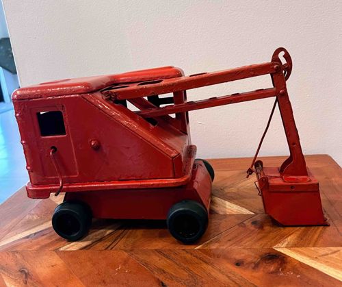 Vintage Pressed Steel Steam Shovel / Crane Toy