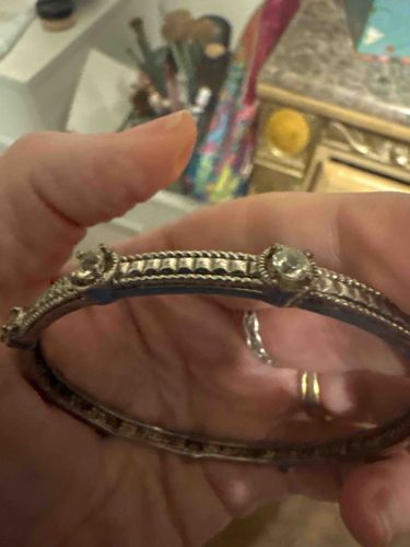 Vintage Diamond-Set Bangle Bracelet