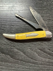 Vintage Yellow Handle Fish Knife / Multi-tool