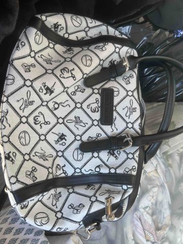 Guess Monogrammed Canvas Handbag