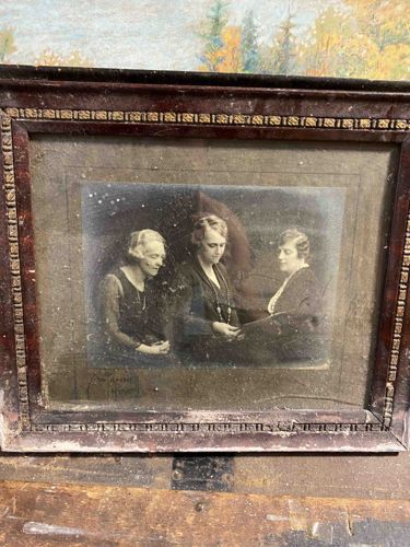 Framed Vintage Photographic Print of Three Women