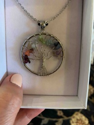Tree of Life Chakra Gemstone Pendant Necklace
