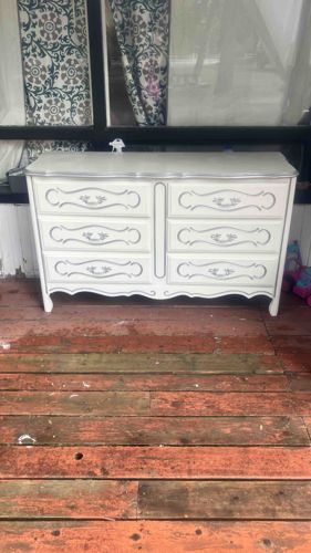 Refinished French Provincial Style Six-Drawer Dresser