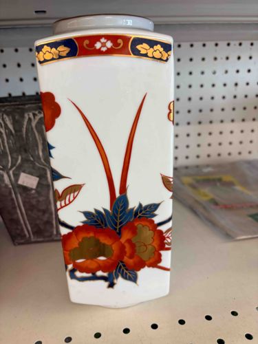 Japanese Imari Style Porcelain Square Vase
