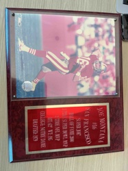 Joe Montana Commemorative Plaque