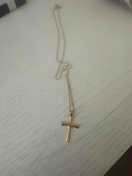 Gold-Toned Cross Pendant Necklace
