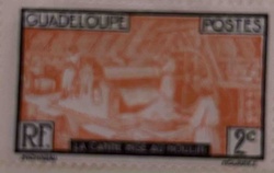 Guadeloupe 2c 'La Canne a Sucre au Moulin' Stamp