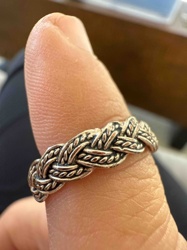 Braided Oxidized Silver Ring