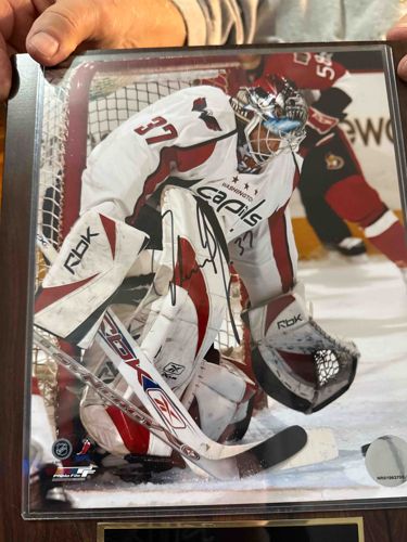 Olaf Kolzig Autographed Washington Capitals Action Photo Plaque