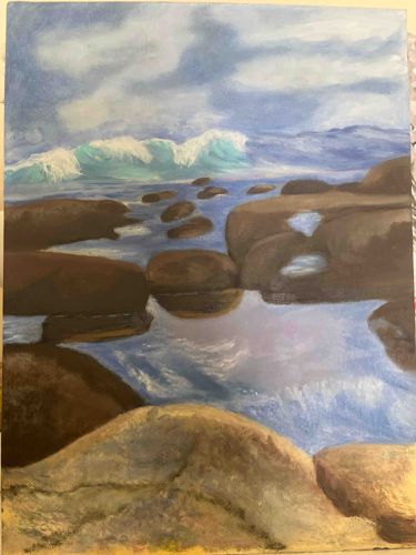 Seascape Tide Pool Painting