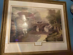 Framed "Autumn Bridge" Print by Ludwig Ostertag