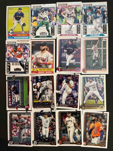 Mixed Collection of Topps Baseball and Panini Football Trading Cards