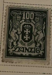 100 Mark Danzig Stamp