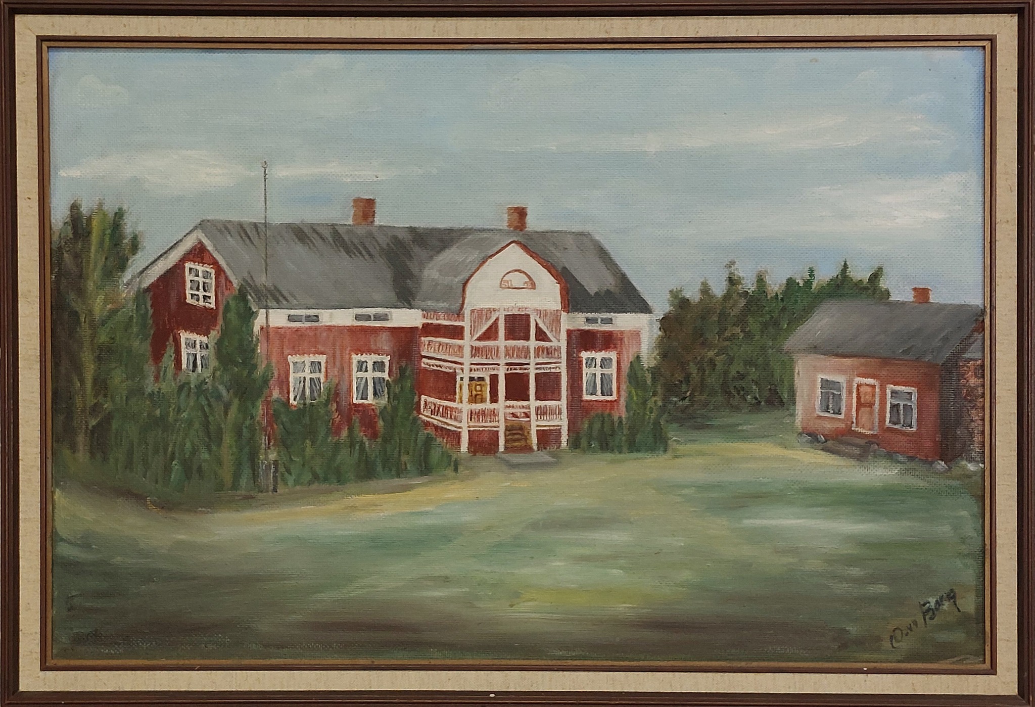 Submitted photo of Oil landscape painting signed 'O. Borg'
