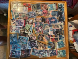 Custom Wooden End Table with Embedded Autographed Baseball Cards