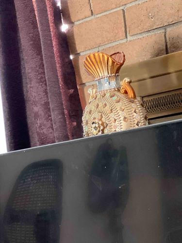 Decorative Cornucopia-Shaped Vase or Bottle