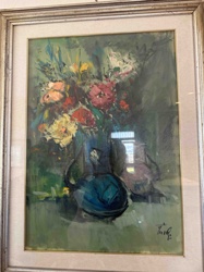 Abstract Floral Still Life Painting