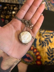 Mother-of-Pearl Locket Necklace
