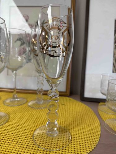 Bellport Fire Department Commemorative Champagne Flute (2000 Millennium)