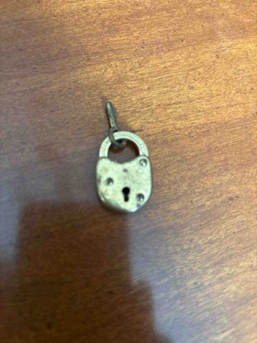 Vintage Brass Padlock with Key