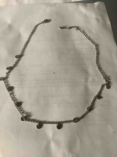 Silver-Tone Disc Charm Necklace