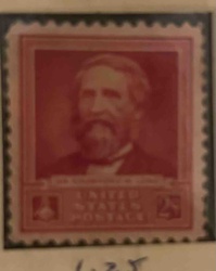 U.S. Postage Stamp, Ulysses S. Grant, 1890-1893 Regular Issue, 25-Cent Bister