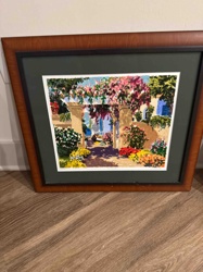 Framed Garden Scene Print