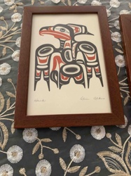 Framed Indigenous Art Print: 'Hawk' by Quian Adams (or similar)