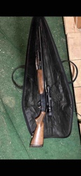 Lever-Action Rifle with Scope and Soft Case