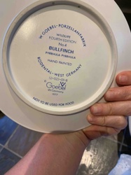 Goebel Wildlife Fourth Edition Bullfinch Collector Plate