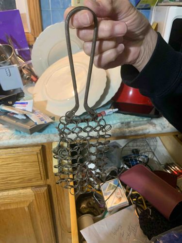 Antique Wire Chain Mail Pot Scrubber