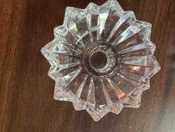 Clear Crystal Glass Starburst Taper Candle Holder