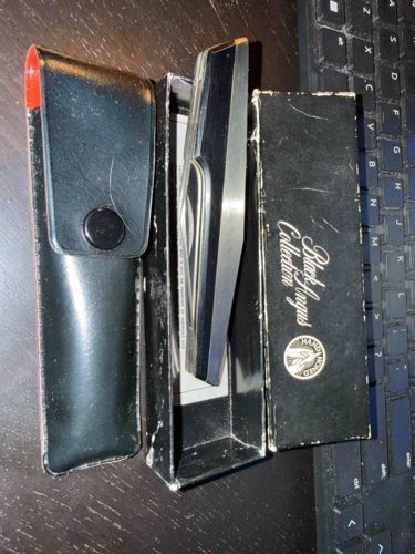 Black Angus Collection Folding Knife with Sheath and Box