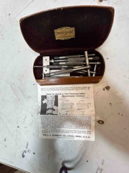 Vintage L.S. Starrett Telescoping Gauge Set with Case and Instructions