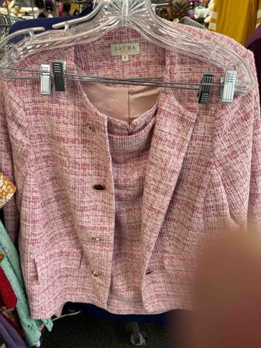 Laura Plus Pink Tweed Two-Piece Skirt Suit