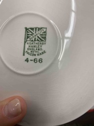 Weatherby Royal Falcon Ware Saucer with 'Durability' Mark