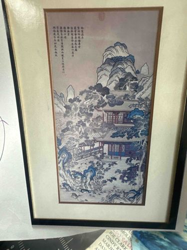 Framed East Asian Landscape Print