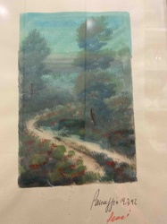 Watercolor Landscape Painting by Panaggio