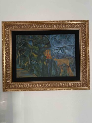 Modernist Landscape Painting in Gilt Frame