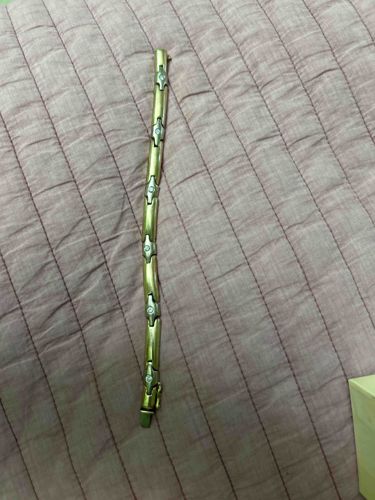 Two-Tone Link Bracelet with Diamond Accents