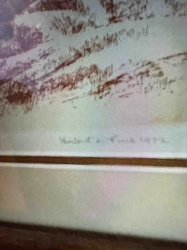 Signed and Dated Print, "Woodland in Winter, 1974"