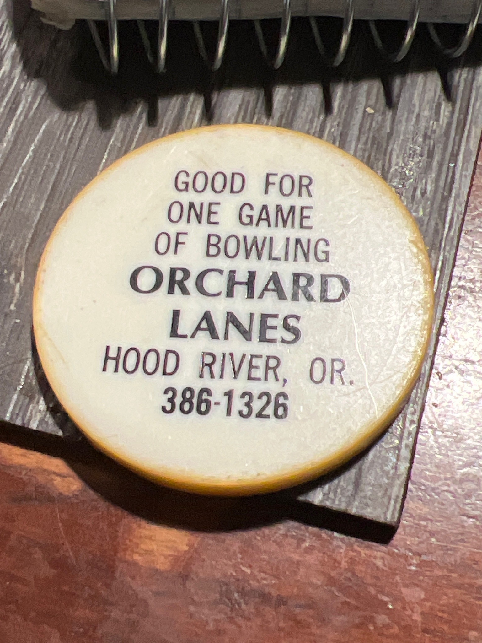 Submitted photo of Vintage Bowling Alley Token