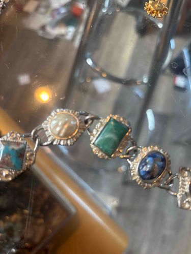 Multi-Stone Panel Link Bracelet