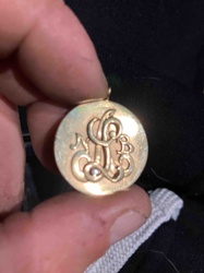 Monogrammed Gold Locket or Pendant