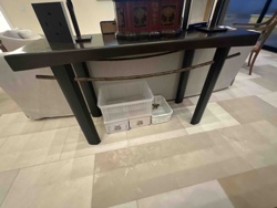 Modern Dark Wood Console Table